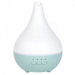 Salter EE7096BLUSTKEU7 Teardrop Aroma Essential Oil Mist Diffuser With Timer, USB Ultrasonic Electric Aromatherapy, 120ml Water Capacity, Colour Changing LED Lights, Home Aromatic Wellness Blue