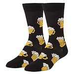 Crazy Socks, Unisex, Food, Beer Mugs, Crew Socks, Novelty Silly Fun Cute