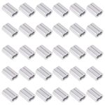 Swpeet 200Pcs 3/32" - 2.5mm Aluminum Crimping Loop Sleeve for Wire Rope and Cable or Anything Else Require Strong Cable