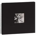 Hama 90140 36 x 32 cm Fine Art Spiralbound Album | Photos 50 Pages, Black