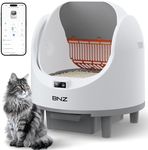 Self Cleaning Cat Litter Box for Multiple Cats,Automatic,Spacious Open Top,Weight Sensing Safety Design,Quite,Smart App Control,14 Days of Large Capacity,Easy to Use,with A Fan to Remove Odors,White