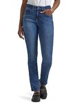 Lee Women's Ultra Lux Comfort with Flex Motion Straight Leg Jean, Cobalt Sheen, 6