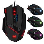 Programmable Zelotes C-12 Gaming Mouse, AFUNTA c-12 mouse of 1000-1500-2000-4000 4 levels DPI switch,allow double-speed adjustment,the highest mouse movement speed up to 8000DPI with Total 12 Programmable Buttons and Functions of Weight Tuning Cartridge