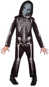 Rubie's Kid's Skeleton Hoodie, Black/White, 6-8 Years