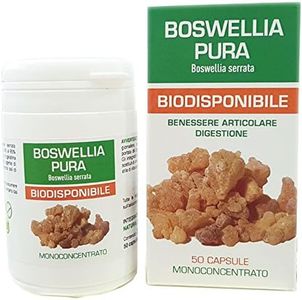 Boswellia Serrata Pura Naturpharma 50 Vegan capsule da 400 mg di Estratto Puro | Titolato al 95% in Acidi Boswellici | Senza Glutine Senza Lattosio Vegan Approved e capsule in gel vegetale
