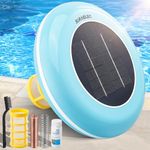 SURAIELEC Solar Pool Ionizer, Copper Pool Ionizer for above Ground Pool, Chlorine-free Sun Shock Pool Purifier with Copper Anode, Floating Pool Cleaner Up to 45000 Gallons, Fresh & Salt Water