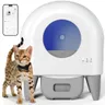 Fumoi Self Cleaning Litter Box,95L Automatic Cat Litter Box Self Cleaning Large Capacity for Multiple Cats, App-Controlled with Safety Sensors, Removable Washable Liner,2 Rolls Garbage Bags,Grey