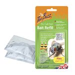 The Buzz Fly Catcher Non Toxic Insect Trap Prevention Bait Reusable Twin Pack Large Outdoor Use 10 Metre Radius (Bait Refill - 3 Pack)