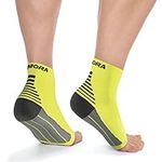 Rymora Plantar Fasciitis Socks Foot Compression Sock Sleeves for Men and Women (One Pair) (Fluorescent) [M] (Medium: 21-25cm Arch Circumference) - Relieves Pain - Supports Heel, Arch & Ankle