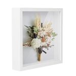 Shadow Box Frame, 21.7 x 21.7 cm 3D Deep Box Photo Frame for Tabletop and Wall, Wooden 3D Picture Frame Display Box for Crafts Memorabilia Flower Tickets Medal