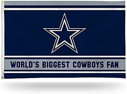 Rico Industries NFL Dallas Cowboys World's Biggest Fan 3' x 5' Banner Flag 3' x 5' Banner Flag Single Sided - Indoor or Outdoor - Home Décor