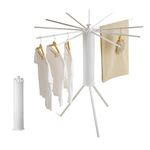 Tripod Clothes Drying Rack, Garment Rack Portable and Foldable Space Saving Laundry Drying Rack - Drying Rack Clothing Floor Folding Balcony Bedroom Household Aluminum