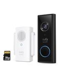 eufy Security Video Doorbell Wireless S220 2K (Battery-Powered) with Chime, No Monthly Fee, On-Device AI for Human Detection, 32GB Local Storage, Simple Self-Installation, 2-Way Audio Doorbell Camera