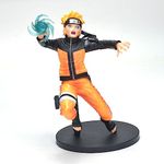 DAIYAMONDO Polyvinyl Chloride Premium Naruto Anime Main Character In Action Action Figure- Unlease The Power Of Highly Detailed Collectible With Dynamic Pose (Naruto With Blue Ball)(18Cm Height)