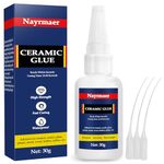 Ceramic Glue, 30g Porcelain Glue Repair, Super Glue for Pottery, Ceramic, Porcelain, Glass, Plastic, Metal, Rubber and DIY Craft