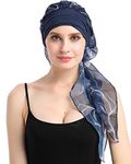 Chemo Hat Beanie Scarf Turban Headwear for Cancer Lightweight Fabric No Sweat Flying Leather