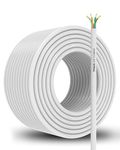 FEDUS 300 Meter Heavy Duty Outdoor Cat6 Cable Weatherproof/UV Resistant 10000mbps Ethernet Cable Suitable for Direct Burial Installations Ethernet Patch LAN Cable,Internet cable Network Cord White