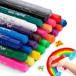 MayMoi 24PCS Washable Tempera Paint Sticks | Non-Toxic, Quick Drying & No Mess Paint Sticks for Kids, 24 Bright Colors, Best Art Birthday Gifts for Kids (6g)