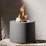 Tabletop Fire Pit Bowl - Smores Maker Table Top Fire Pit Indoor and Outdoor Mini Fire Pit Table Top Firepit for Patio Decor - Burns Rubbing Alcohol or Bioethanol Fuel Portable Fireplace