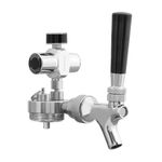 Baridi UK Style Growler Beer Tap with CO2 Regulator for Baridi Stainless Steel Growler Kegs - DH102