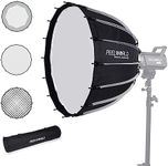 FEELWORLD FSP60 V2 60cm 23.6 Inch Portable Parabolic Softbox for FEELWORLD FL125D FL125B FL225D FL225B and Other Bowens Mount Video Studio Light