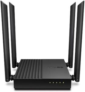 TP-Link Archer C64 AC1200 Dual-Band Gigabit Wi-Fi Router, Wireless Speed up to 1200 Mbps, 4×LAN Ports, 1.2 GHz CPU, Advanced Security with WPA3, MU-MIMO, Beamforming, Black