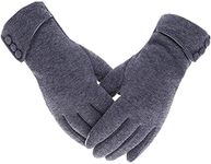 Outrip Womens Lady Winter Warm Gloves Touch Screen Phone Windproof Lined Thick Gloves (Gray)(Size: M)