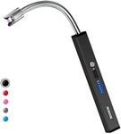 RONXS Lighter, Candle Lighter Electric Lighter Rechargeable USB Arc Lighter with Safety Switch, Windproof Long Lighter for Candles BBQ Camping Stove Fireplace