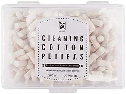 UOLENT Cleaning Cotton Wool Felt Cleaning Pellets for Maintenance .22.177 Caliber 300 Counts with Storage Box (.25 Caliber)