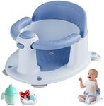 Trankerloop Baby Bath Seat, Baby Bath Seat for 6 Months & Up, Baby Bathtub Seat with Secure Suction Cups, Non-Slip Infant Bath Seat,Blue