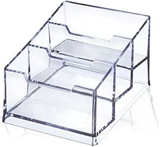 Clear Acrylic Business Card Holder ,3 Tier Premium Acrylic Clear Business Card Holder Stand for Desk Fits 150 Business Cards