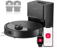 roborock Q10 S5+ Set Aspirateur Robot Laveur avec Station, 10000 Pa Aspiration, Vidage Automatique, Double Anti-emmêlement, Système VibraRise 2.0, Navigation & Cartographie, Évitement d'obstacles, APP