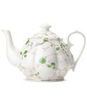 BTaT- Floral Tea Pot, Porcelain Teapot, 38 oz, Floral Teapot, Bone China Teapot for Tea Set, Tea Pots for Tea Cup, Tea Pot Ceramic, Tea Pots for Loose Tea, Teapots for Tea Parties