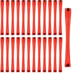 WILLBOND 60 Pcs Perm Rods Natural Long Short Hair Perm Rods with Elastic Rubber Band Non Slip Plastic Perming Cold Wave Rod Kit for Women Hairdressing Styling Tool(0.2 Inch,Red)