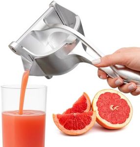 Hand Juicer Squeezer - Aluminum Lemon Squeezer for Effortless Juice Extraction - Manual Hand Press Juicer for Lemon, Orange, Lime, Grapefruit & Pomegranate, Durable Ergonomic Handle, Easy Clean Design