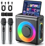 VERKB Karaoke Machine with 2 Wirele