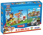 Frank Paw Patrol (26 Pieces) 3 in 1 Jigsaw Puzzle for Kids Above 4+ Years - Fun & Challenging Brain Booster Games - for Enhanced Focus and Memory for Children - 70305