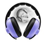 CLOSAL® Baby Ear Protection Noise Cancelling HeadPhones, Kids Noise Reduction Hearing Protection Earmuffs for 0-3 Years Babies, Soft Hearing Protection Earmuffs for Sleep Travel (Purple)