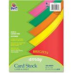 Pacon Card Stock, Bright Assortment, 5 Colors, 8-1/2" x 11", 100 Sheets