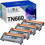 LxTek Compatible Toner Cartridge Replacement for Brother TN660 TN-660 TN630 TN-630 to use with HL-L2300D HL-L2380DW HL-L2340DW HL-L2320D MFC-L2740DW DCP-L2540DW Printer(4 Pack,Black), High Yield