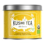 KUSMI TEA, BB Detox - Loose Leaf Tea Tin - Organic Blend of Green Tea, Maté & Grapefruit-flavoured Plants, 100g