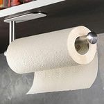 DAOYA Paper Towel Holder Under Cabinet Mount - Strong Self Adhesive Paper Towel Rack, 13 Inch - Fits Standard and Jumbo Sized Roll, Stainless Steel