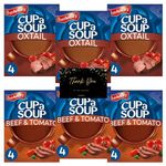 Cup A Soup Bundle with Oxtail Soup (12 Sachets) and Beef & Tomato Soup (12 Sachets) | 6 Packs / 24Sevings