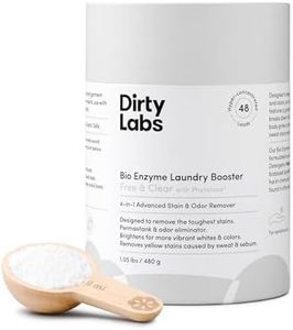 Dirty Labs | Scent Free | Bio Enzyme Laundry Booster | 48 Loads (1 lb) | Hyper Concentrated | High Efficiency & Standard Machine Washer | Nontoxic, Biodegradable | Stain & Odor Removal Enzyme Booster