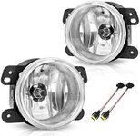 AUTOSAVER88 Fog Lights Compatible with 2007-2009 Jeep Wrangler 05-07 Dodge Magnum 2009 Journey 2006-2010 Chrysler PT Cruiser 2005 2006 2007 2008 2009 2010 Chrysler 300 Touring Fog Lamp Replacement