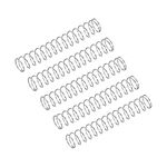 sourcing map Compression Spring, 5Pcs 304 Stainless Steel, 8mm OD, 0.5mm Wire Size, 50mm Free Length, Silver Tone