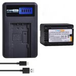 PowerTrust VW-VBT380 VW-VBT190 Battery and Charger for Panasonic HC-V260 HC-V380 HC-VX1 HC-VX870 HC-V210 HC-V520 HC-W850 HC-V720 HC-V770 HC-WXF990 HC-VX980