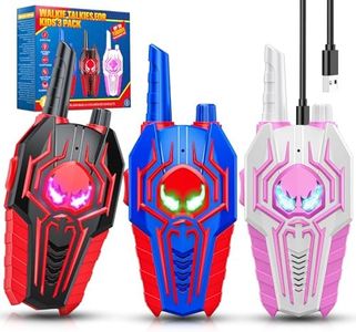 vingtank 3 Pack Walkie Talkie for Kids, Toys for 3 4 5 6 7 8 Year Old Boy Gifts Kids Walkie Talkies Travel Outdoor Toys for Boys Girls Age 3-8 Christmas Birthday Gifts