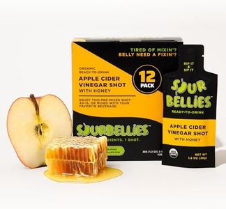Sourbellies Apple Cider Vinegar Immunity Wellness Shot with Honey, Organic ACV Shot for Digestion Support & Bloating Relief, Ready-to-Drink, On-The-Go Wellness, Gut Health, 1 oz (Pack of 12)
