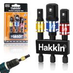 Hakkin 3PCS Impact Grade Socket Adapter/Extension Set Turns Power Drill Into High Speed Nut Driver Torque Impact Wrench. 1/4", 3/8", and 1/2" Drive